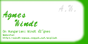 agnes windt business card